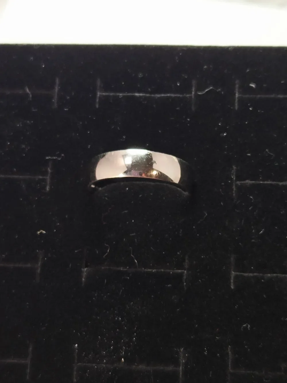Titanium Steel Ring Size 11 Silver Dome 6mm Comfort Wedding Band Classic Clean